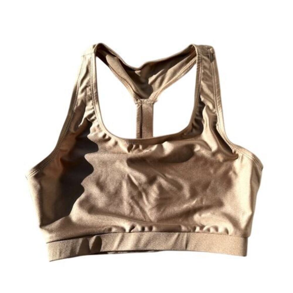 Theatricals dance crop top adult Small nude tan gold/shimmer NWT SA